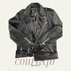 Forever 21, velvet black moto jacket